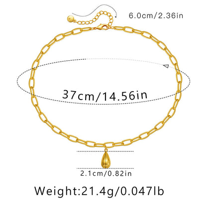 Classic Style Geometric Heart Shape Copper Irregular Plating Chain Gold Plated Pendant Necklace