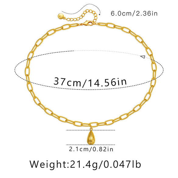 Classic Style Geometric Heart Shape Copper Irregular Plating Chain Gold Plated Pendant Necklace