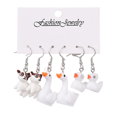 1 Set Simple Style Fruit Enamel Arylic Drop Earrings