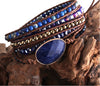 Wholesale Ethnic Style Round Natural Stone Beaded Artificial Gemstones Bracelets