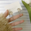 1 Pair Fairy Style Heart Shape Plating Inlay Alloy Rhinestones Glass Hoop Earrings Drop Earrings Ear Studs