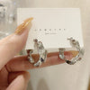 1 Pair Fairy Style Heart Shape Plating Inlay Alloy Rhinestones Glass Hoop Earrings Drop Earrings Ear Studs