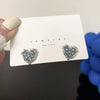 1 Pair Sweet Heart Shape Plating Inlay Alloy Artificial Gemstones Drop Earrings