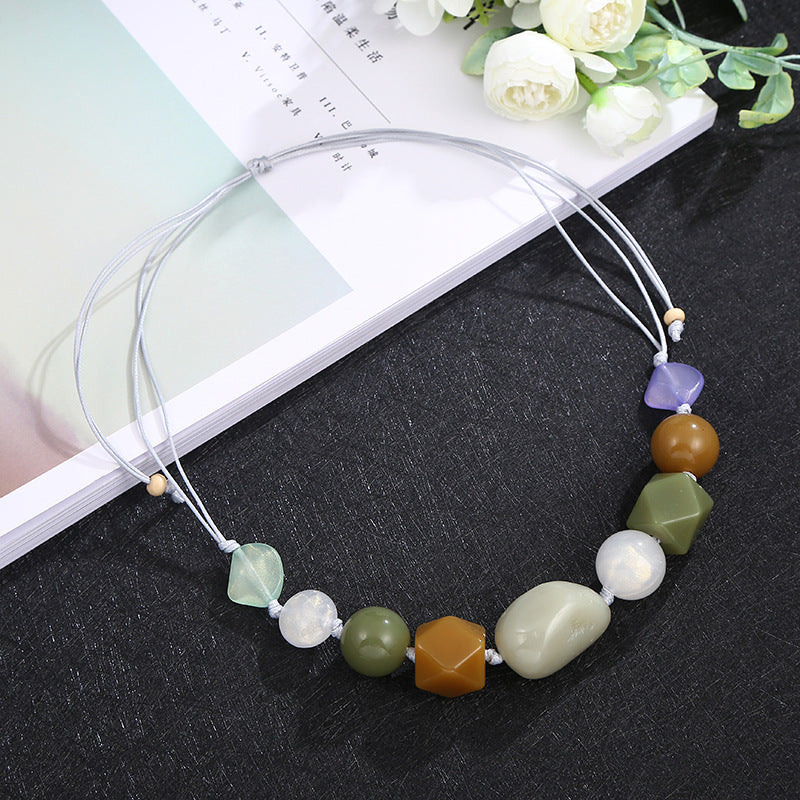 Casual Vacation Irregular Plastic Resin Wholesale Sweater Chain