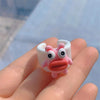 Simple Style Cartoon Plastic Resin Handmade Women's Open Rings