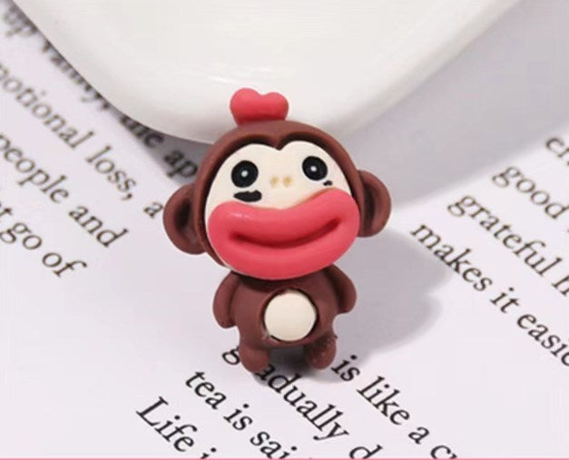 Simple Style Cartoon Plastic Resin Handmade Women's Open Rings