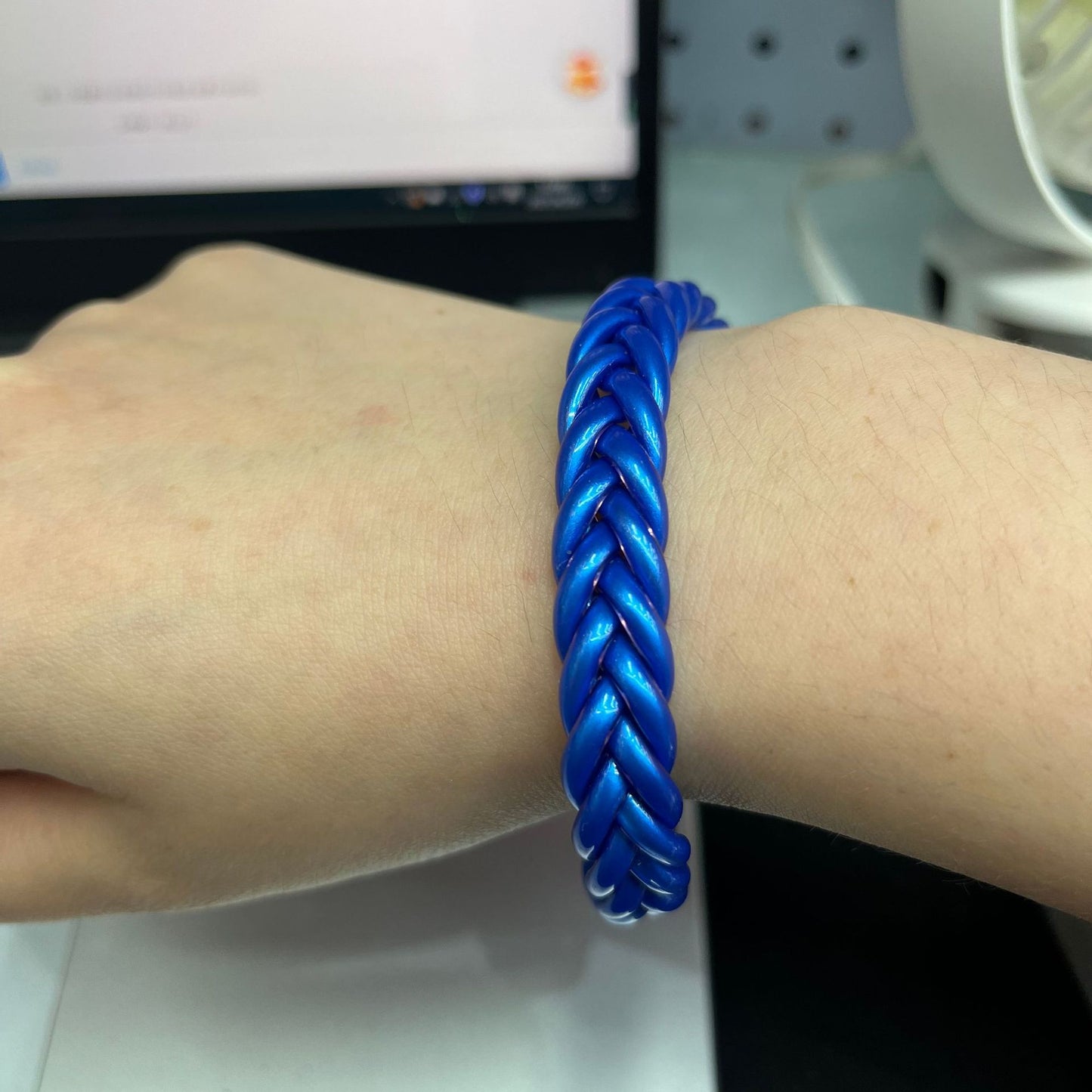 Classic Style Solid Color Silica Gel Braid Unisex Wristband