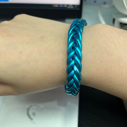 Classic Style Solid Color Silica Gel Braid Unisex Wristband