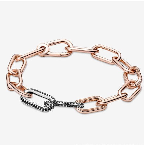 Simple Style Commute U Shape Oval Heart Shape Copper Plating Inlay Zircon Silver Plated Bracelets