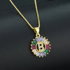 New Diamond Diamond Zirconium 26 Letter Necklace Simple Zircon English Pendant Wholesale Gooddiy