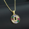 New Diamond Diamond Zirconium 26 Letter Necklace Simple Zircon English Pendant Wholesale Gooddiy