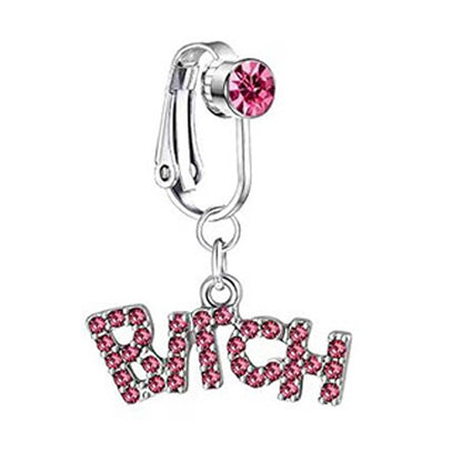 Casual Shiny Letter Heart Shape Butterfly Stainless Steel Inlay Zircon Belly Ring