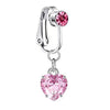 Casual Shiny Letter Heart Shape Butterfly Stainless Steel Inlay Zircon Belly Ring