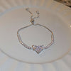 Sweet Colorful Rectangle Copper Inlay Zircon Bracelets