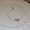 Sweet Colorful Rectangle Copper Inlay Zircon Bracelets