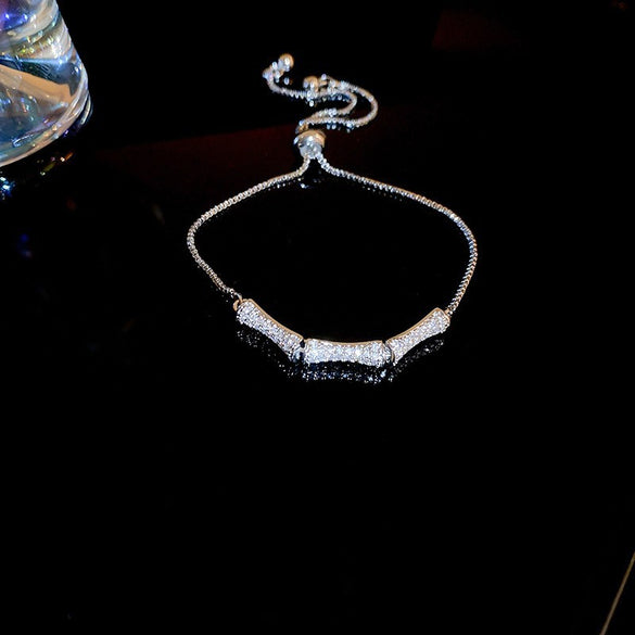 Sweet Colorful Rectangle Copper Inlay Zircon Bracelets