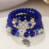 Wholesale Jewelry Simple Style Round Alloy Glass Bead Beaded Bracelets