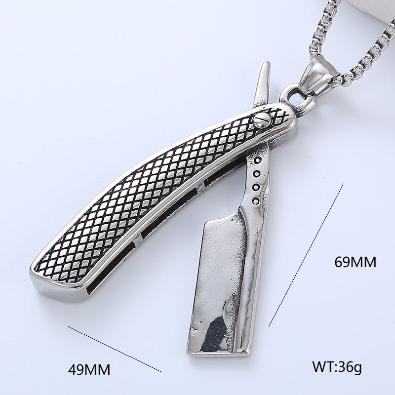 Retro Punk Pistol Heart Shape 304 Stainless Steel No Inlaid Men'S Pendant Necklace