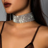 Exaggerated Simple Style Shiny Solid Color Rhinestone Aluminum Wholesale Choker