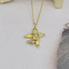 Artistic Angel Copper Plating 18k Gold Plated Pendant Necklace