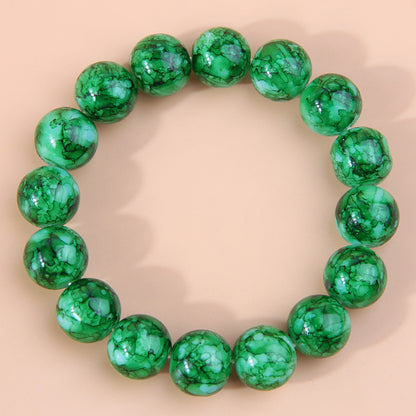 Wholesale Jewelry Simple Style Round Resin Beaded Bracelets