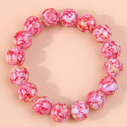 Wholesale Jewelry Simple Style Round Resin Beaded Bracelets