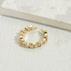 Simple Style Classic Style Water Droplets Rectangle Copper 14k Gold Plated Zircon Open Rings In Bulk