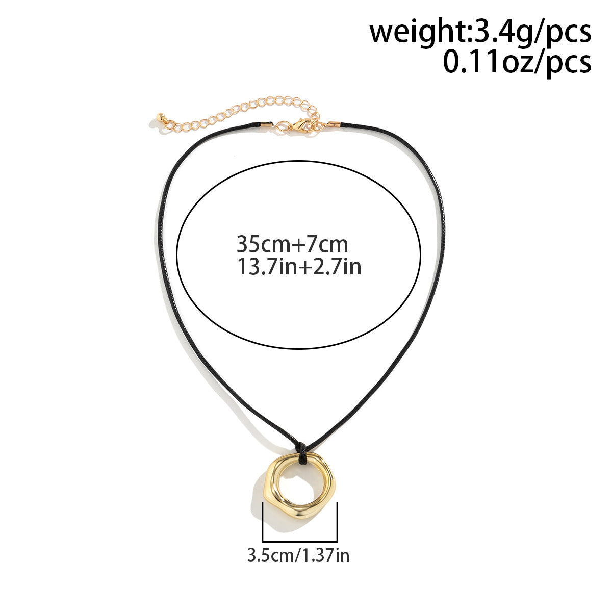 Retro Cool Style Round Square Heart Shape Alloy Leather Rope Metal Hollow Out Women's Pendant Necklace