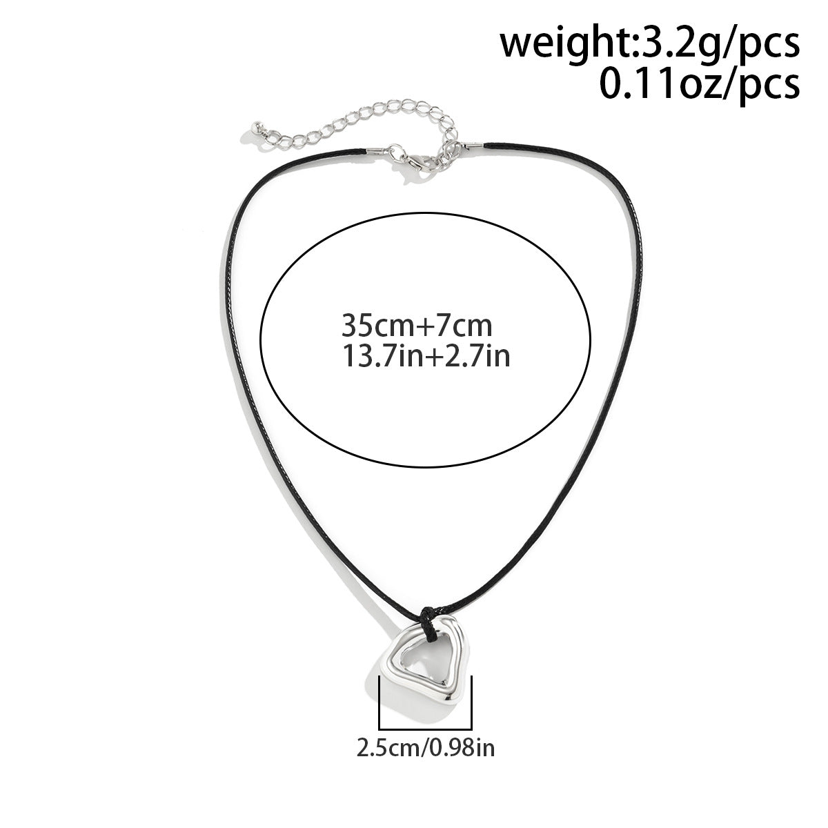 Retro Cool Style Round Square Heart Shape Alloy Leather Rope Metal Hollow Out Women's Pendant Necklace