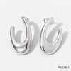 1 Pair Ig Style Simple Style Solid Color Plating Stainless Steel Earrings