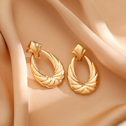 1 Pair Basic Retro Geometric Plating Iron Earrings