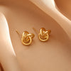 1 Pair Simple Style Knot Plating Copper Ear Studs