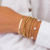 Lady Heart Shape Imitation Pearl Alloy Wholesale Bracelets