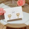 Wholesale Jewelry Sweet Heart Shape Bow Knot Alloy Artificial Pearls Pearl Plating Drop Earrings Ear Studs