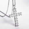 Simple Style Cross Alloy Inlay Rhinestones Women's Pendant Necklace