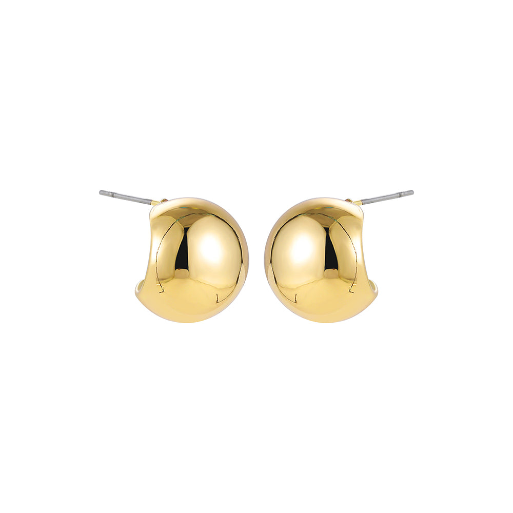 1 Pair Simple Style Solid Color Plating Stainless Steel Gold Plated Ear Studs