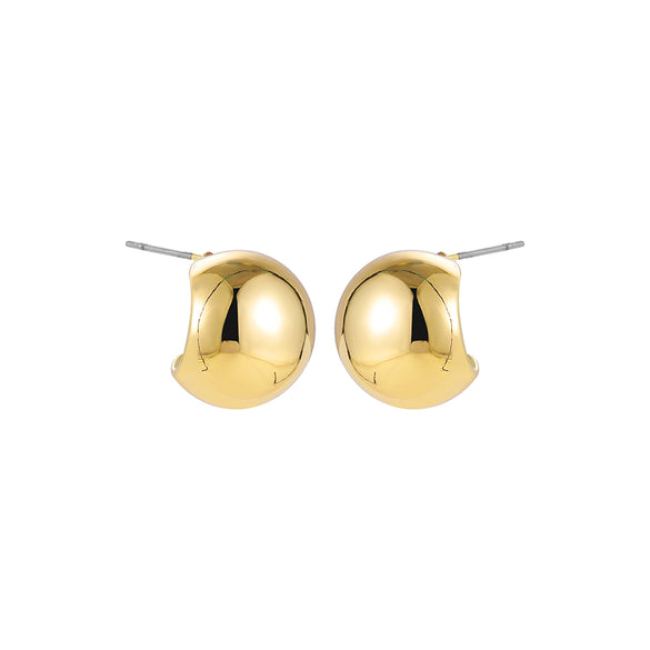 1 Pair Simple Style Solid Color Plating Stainless Steel Gold Plated Ear Studs