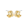 1 Pair Simple Style Solid Color Plating Stainless Steel Gold Plated Ear Studs