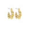 1 Pair Simple Style Solid Color Plating Stainless Steel Gold Plated Ear Studs