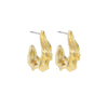 1 Pair Simple Style Solid Color Plating Stainless Steel Gold Plated Ear Studs