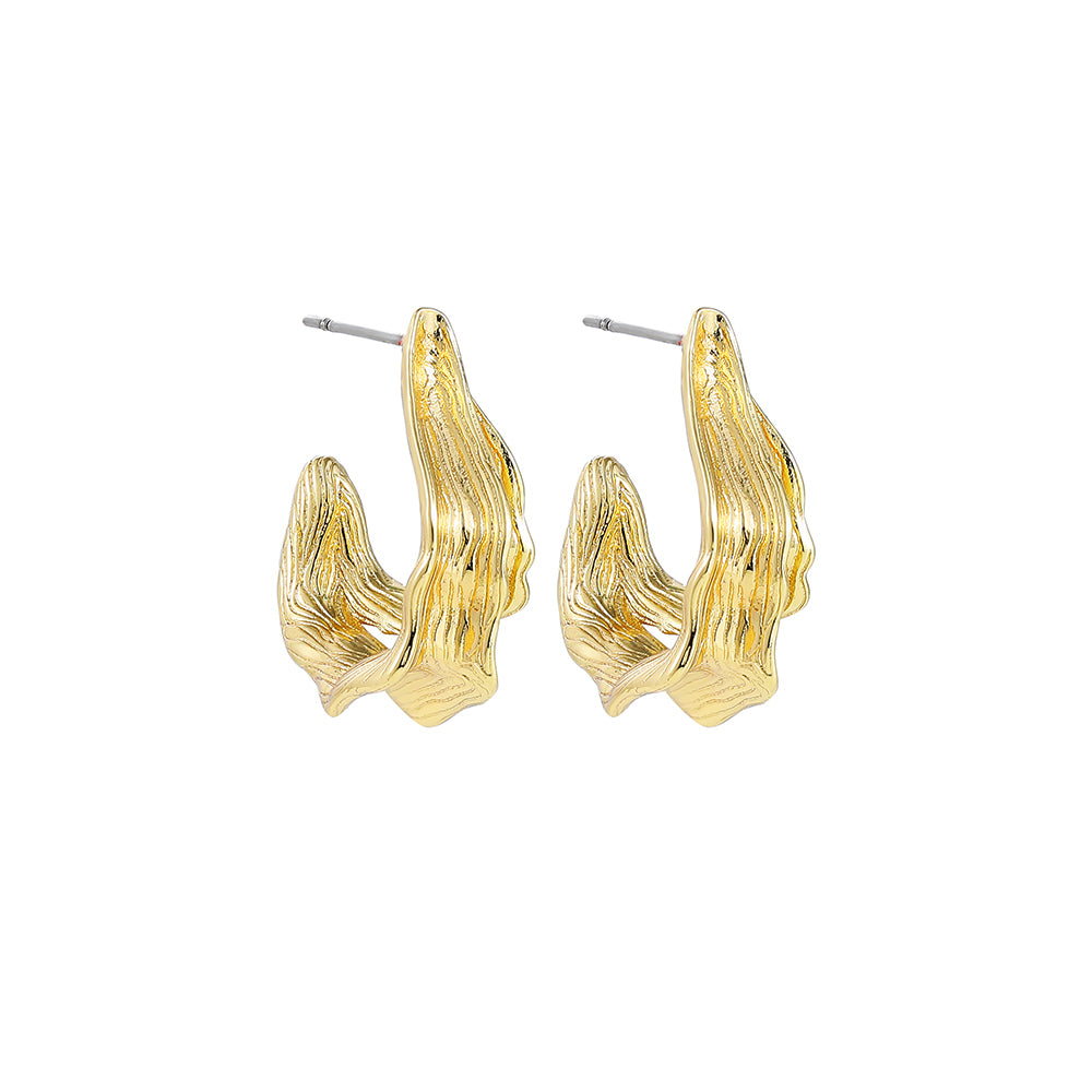 1 Pair Simple Style Solid Color Plating Stainless Steel Gold Plated Ear Studs