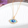 Ethnic Style Devil's Eye Zircon Alloy Wholesale Pendant Necklace