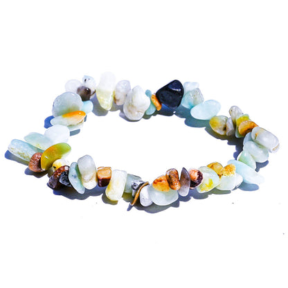 Wholesale Simple Style Solid Color Natural Stone Polishing Bracelets