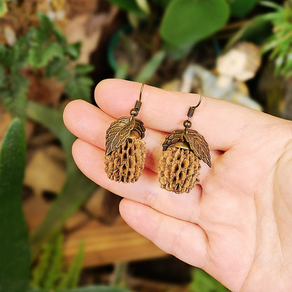 1 Pair Original Design Retro Leaf Alloy Drop Earrings