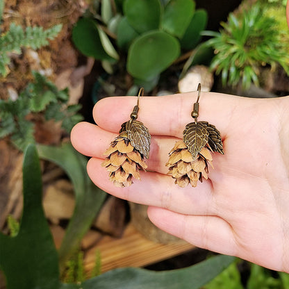 1 Pair Original Design Retro Leaf Alloy Drop Earrings