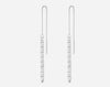 1 Pair Simple Style Solid Color Sterling Silver Ear Line