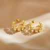 1 Pair Elegant Luxurious Solid Color Inlay Copper Zircon Earrings