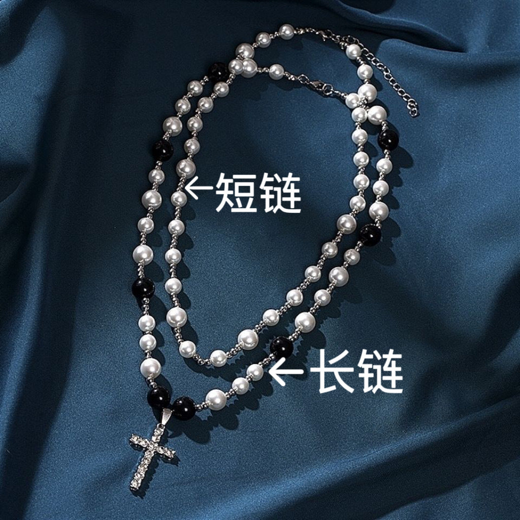 Hip-hop Cross Alloy Titanium Steel Wholesale Layered Necklaces