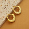 1 Pair Retro Simple Style C Shape U Shape Solid Color Plating Titanium Steel 18k Gold Plated Earrings