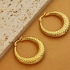 1 Pair Retro Simple Style C Shape U Shape Solid Color Plating Titanium Steel 18k Gold Plated Earrings